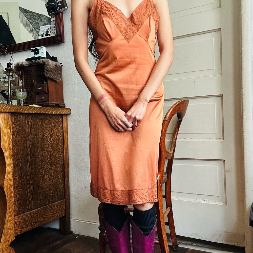 Vintage hand dyed slip dress